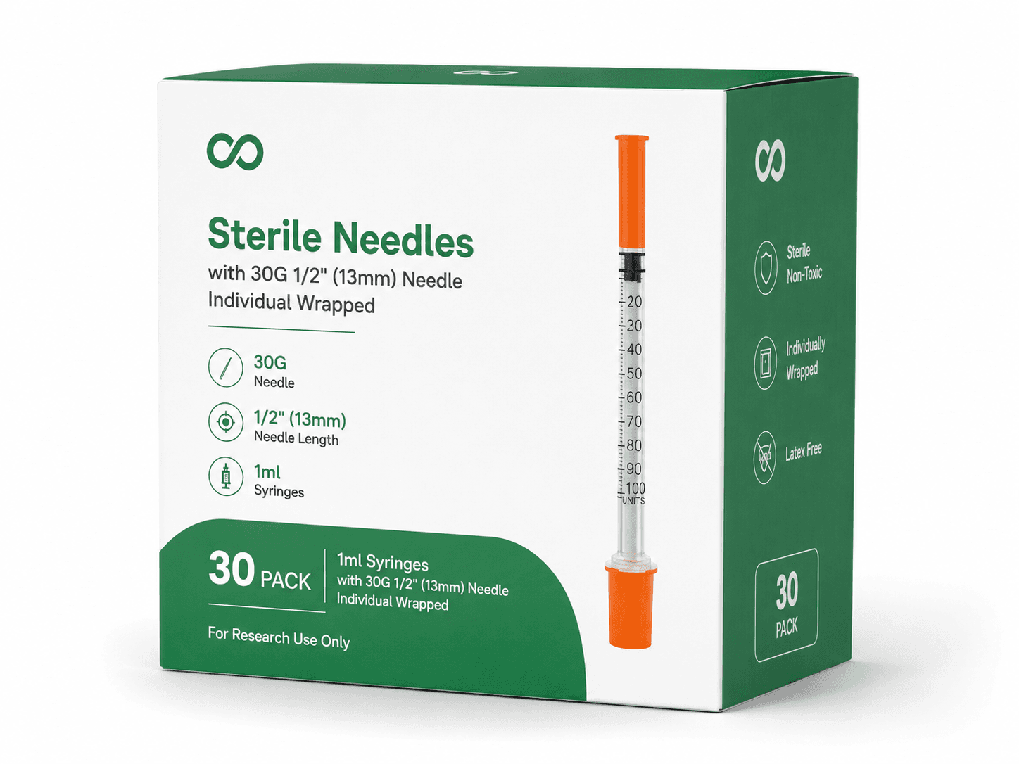 Sterile Needles (30 pack) research product
